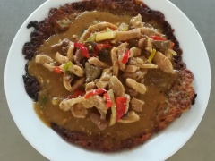 Masová směs Purkmistr (vepř. maso, játra, paprika), bramborák